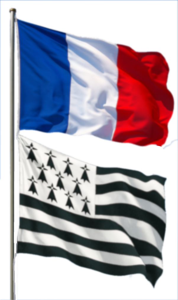 drapeaux Français et Breton